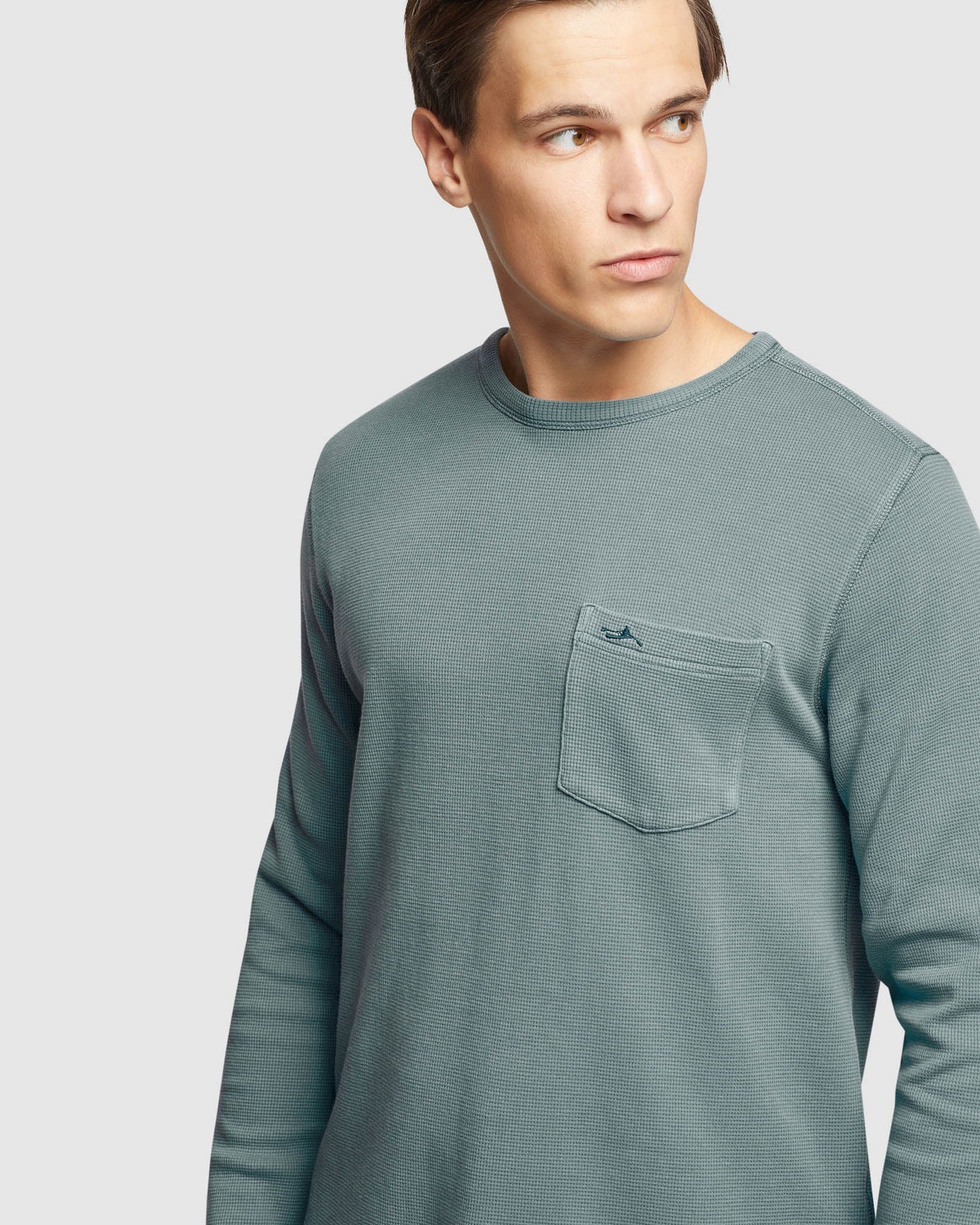 Albert Waffle Crew Neck Long Sleeve Tee
