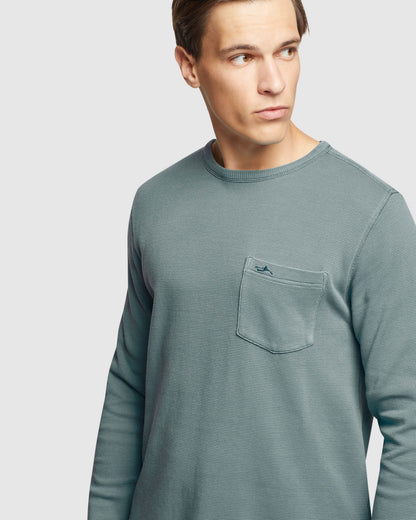 Albert Waffle Crew Neck Long Sleeve Tee