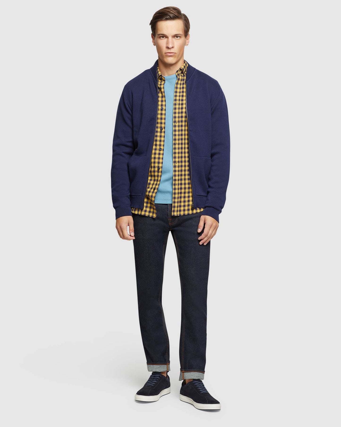 Albert Waffle Crew Neck Long Sleeve Tee