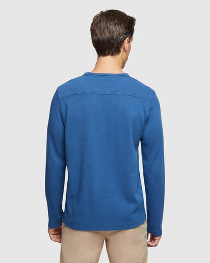 Albert Waffle Crew Neck Long Sleeve Tee