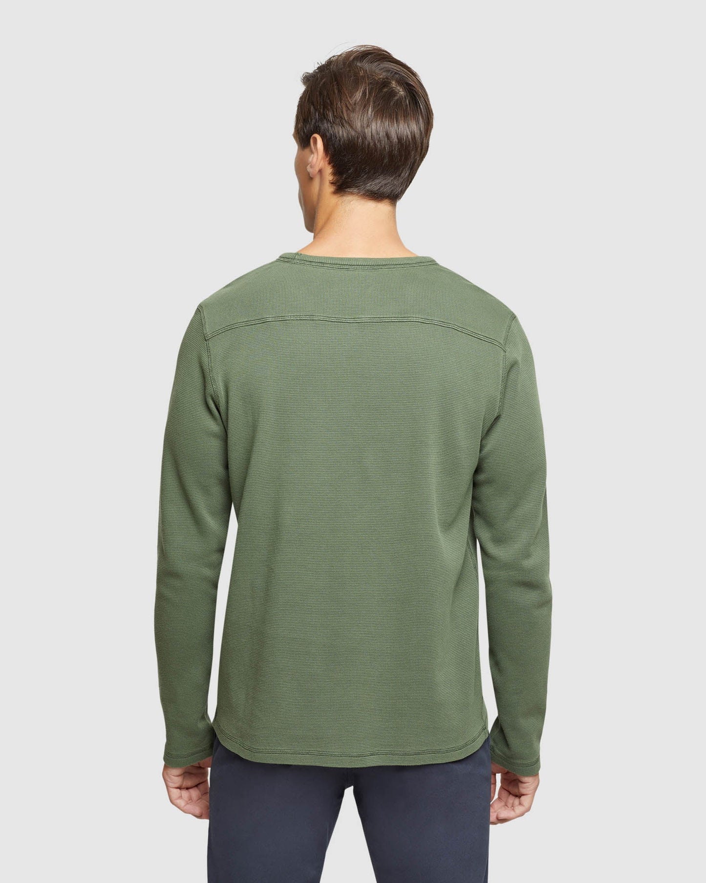 Albert Waffle Crew Neck Long Sleeve Tee