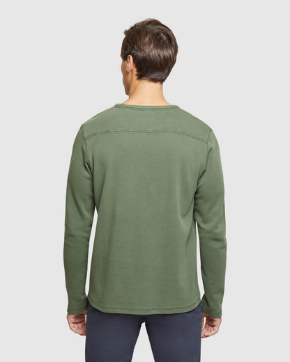 Albert Waffle Crew Neck Long Sleeve Tee