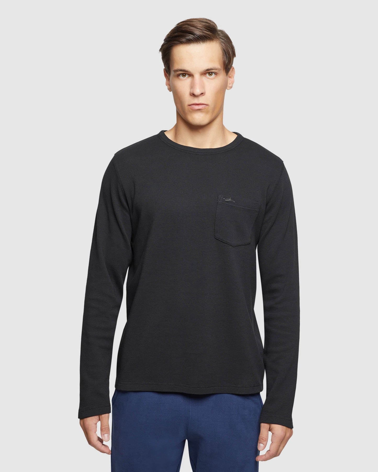 Albert Waffle Crew Neck Long Sleeve Tee