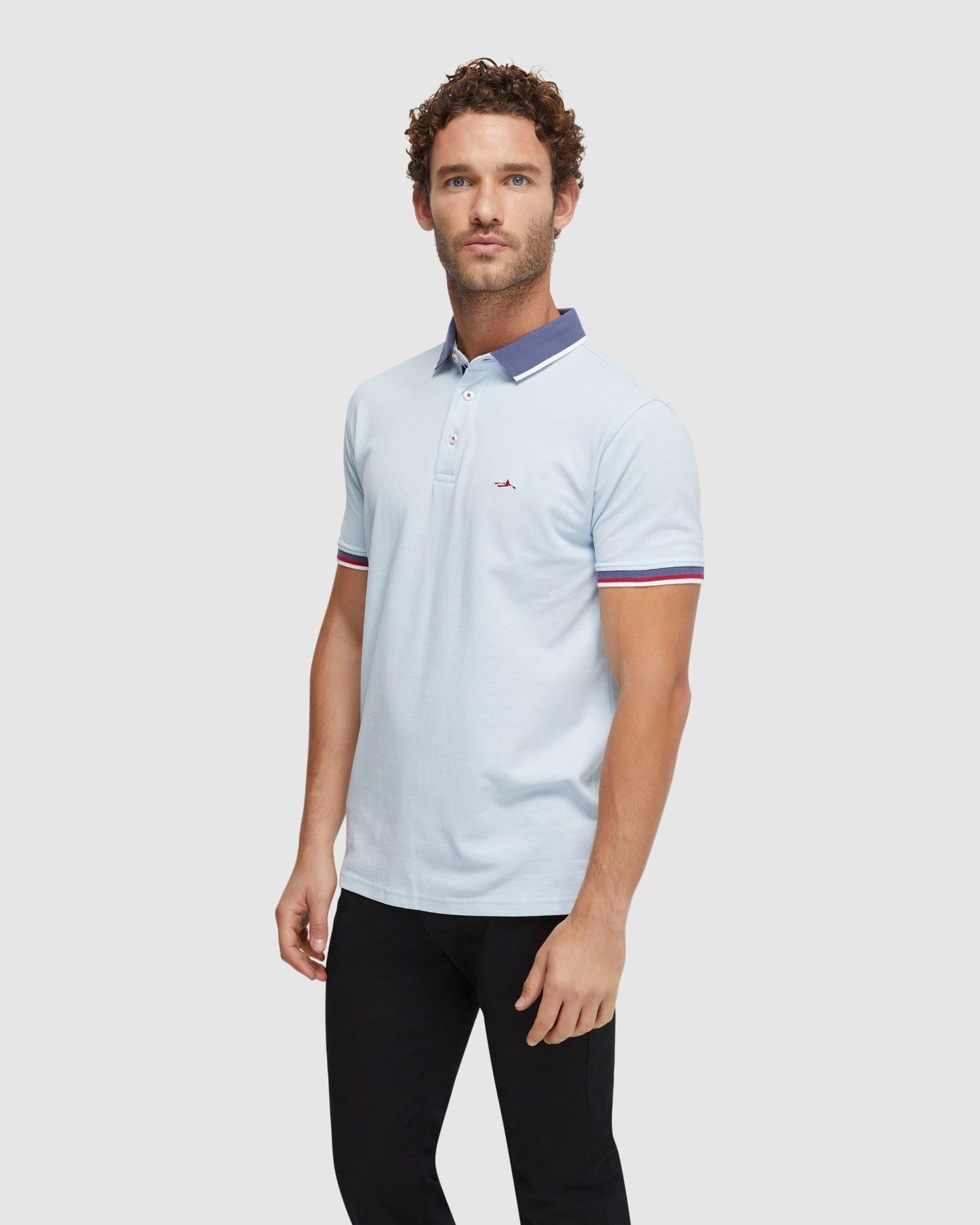 Cam Contrast Collar Pique Polo