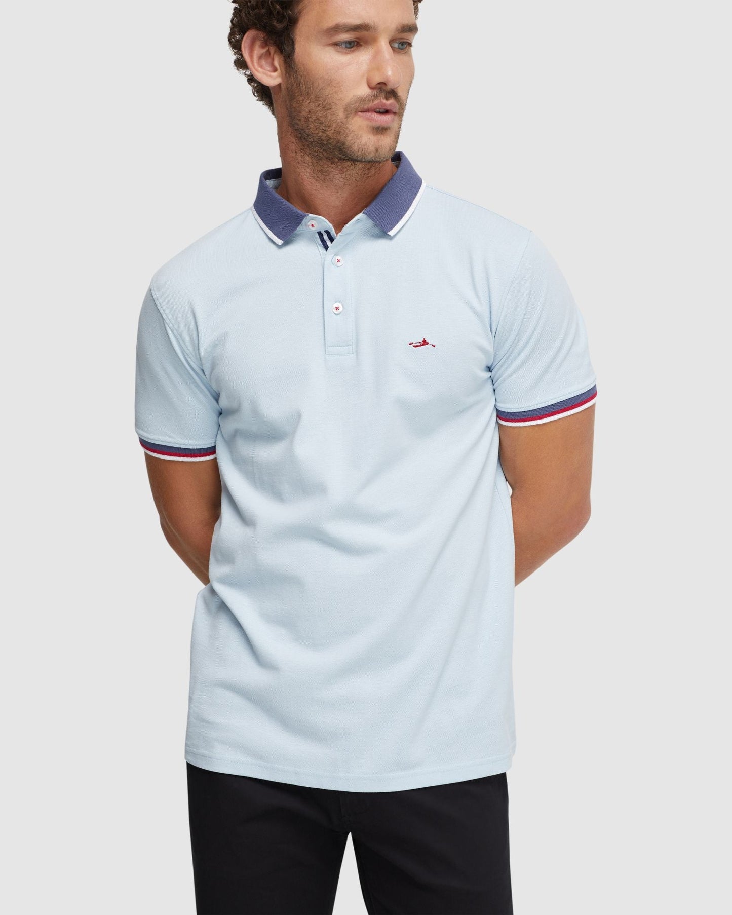 Cam Contrast Collar Pique Polo