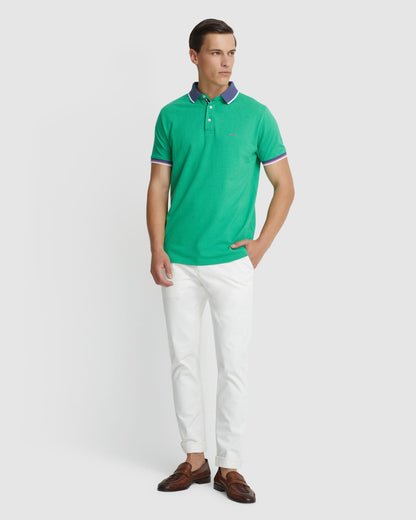 Cam Contrast Collar Pique Polo