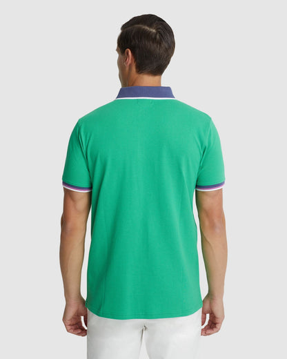 Cam Contrast Collar Pique Polo
