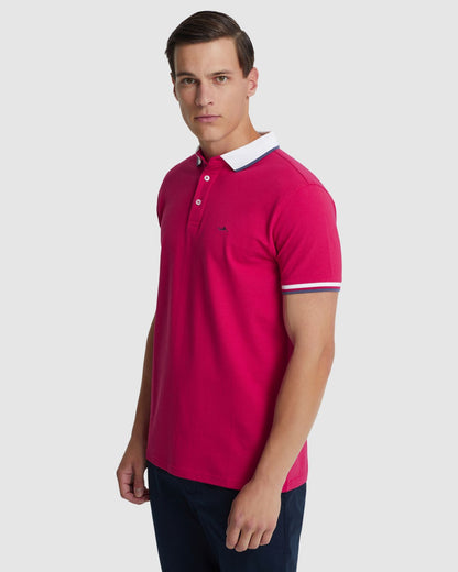 Cam Contrast Collar Pique Polo
