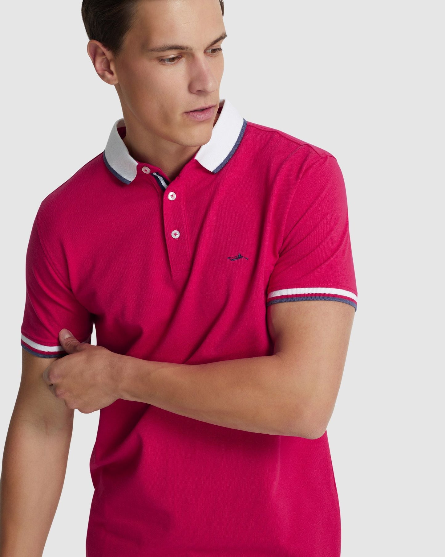 Cam Contrast Collar Pique Polo