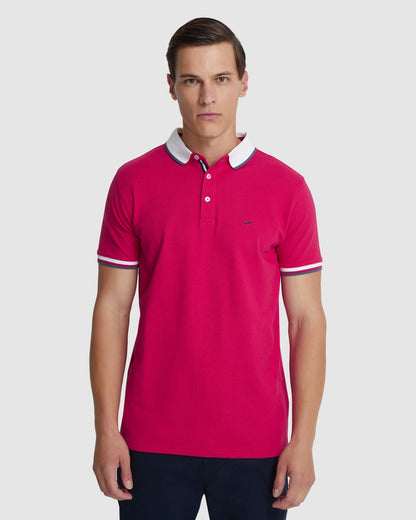 Cam Contrast Collar Pique Polo