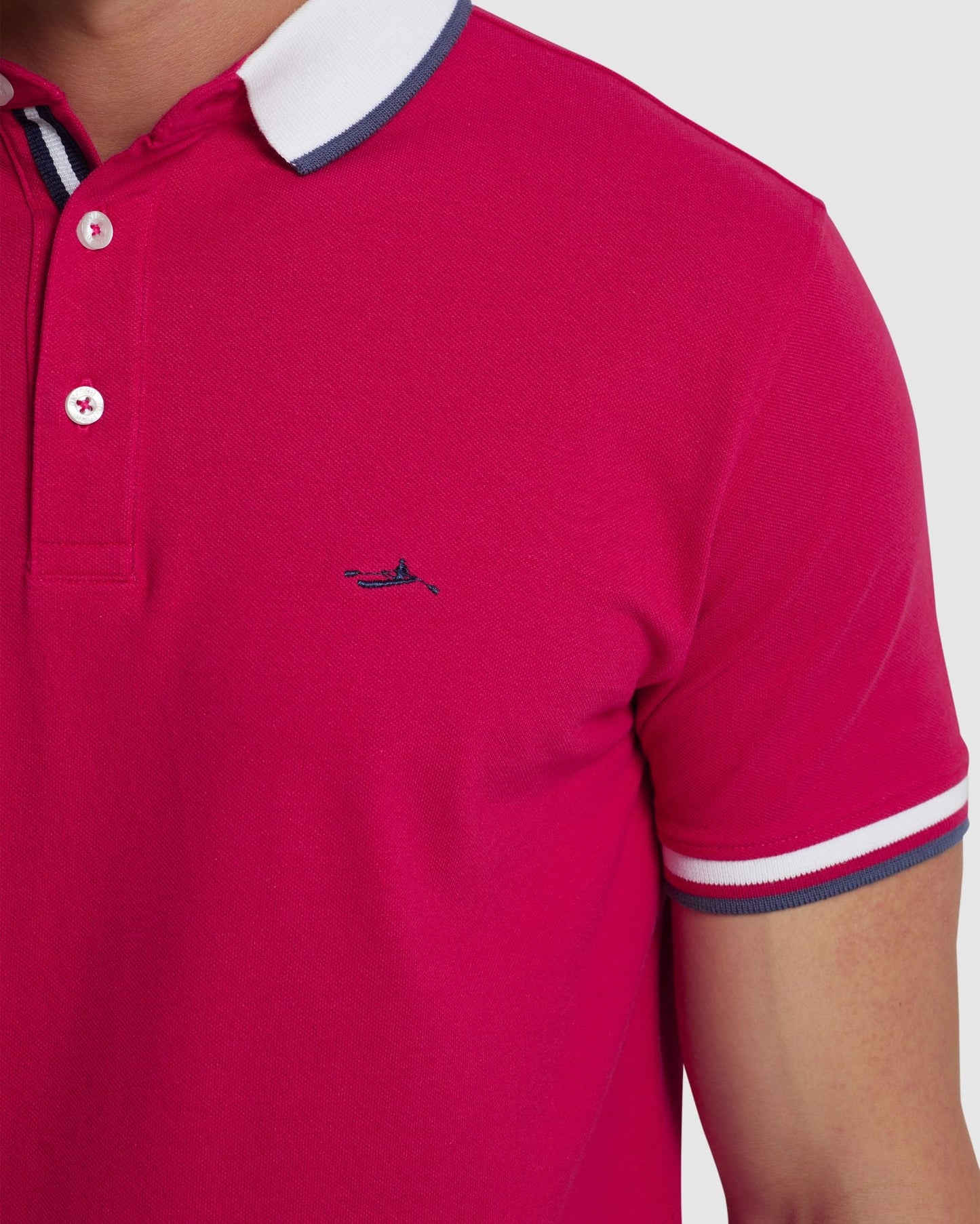 Cam Contrast Collar Pique Polo