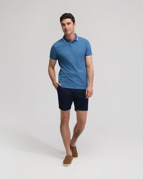 Cam Contrast Collar Pique Polo