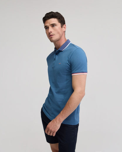 Cam Contrast Collar Pique Polo
