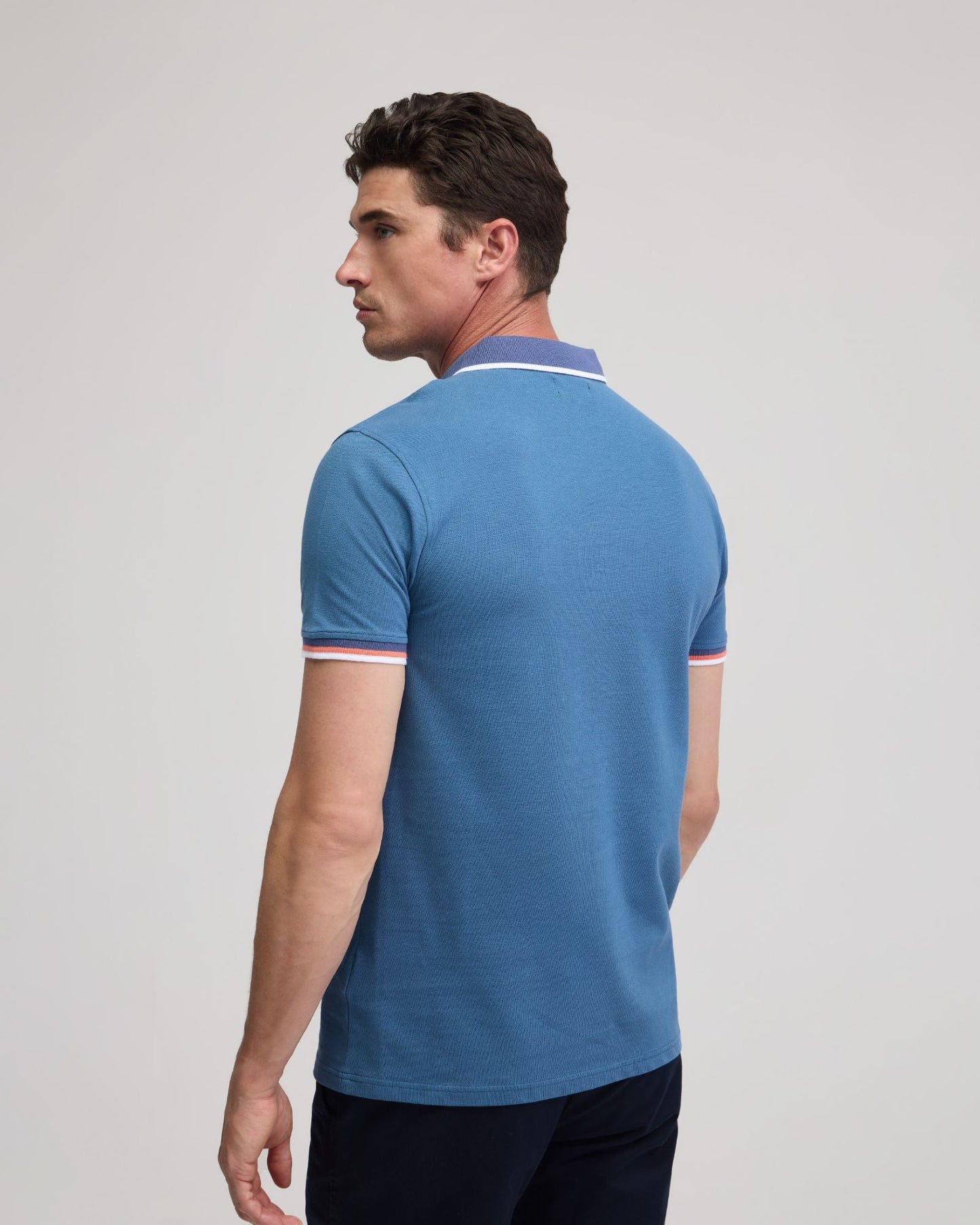 Cam Contrast Collar Pique Polo