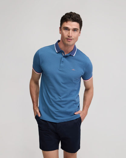 Cam Contrast Collar Pique Polo