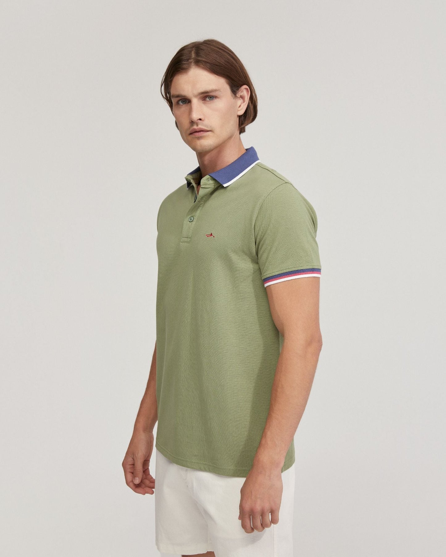 Cam Contrast Collar Pique Polo