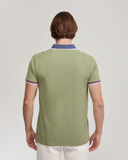 Cam Contrast Collar Pique Polo