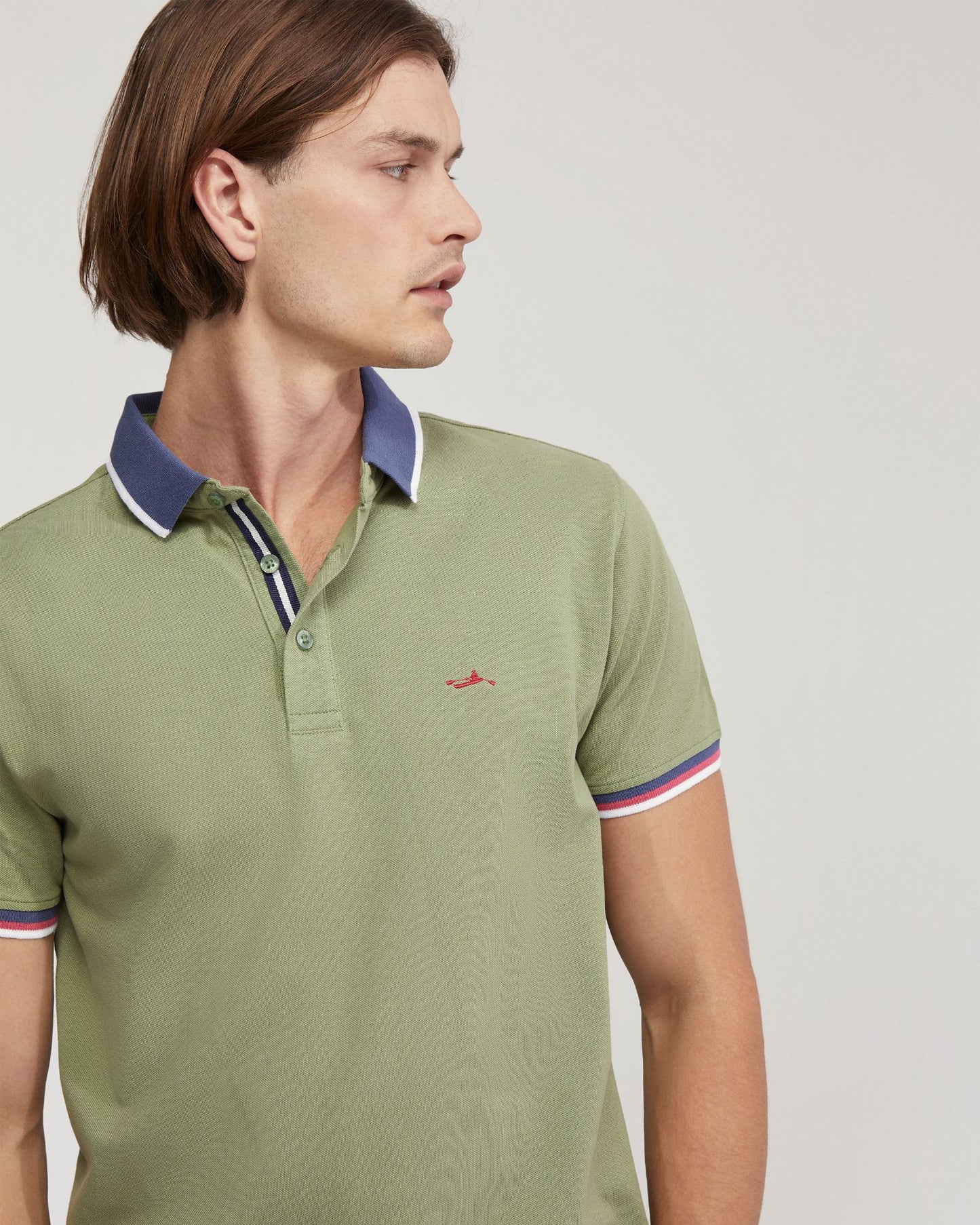 Cam Contrast Collar Pique Polo