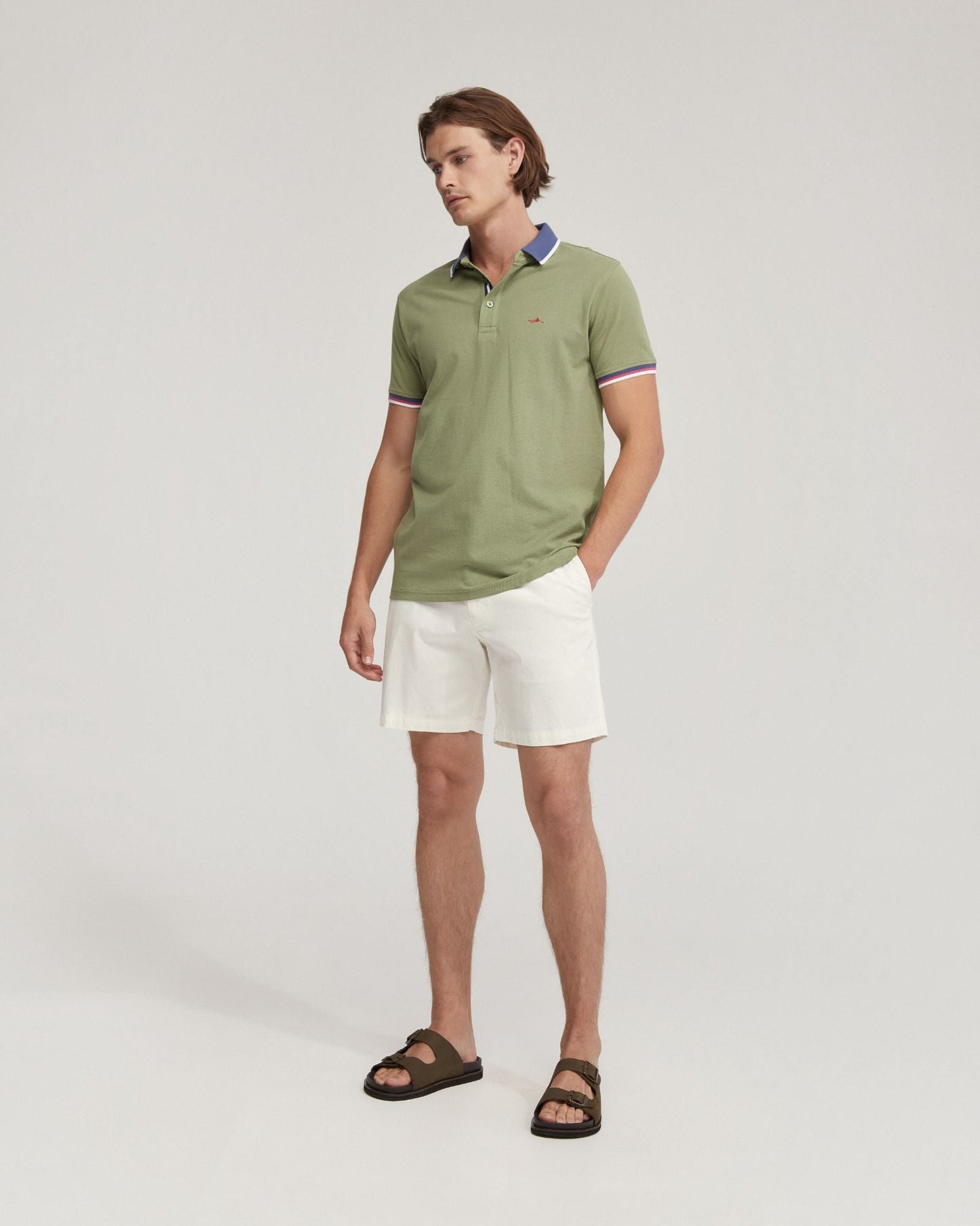 Cam Contrast Collar Pique Polo