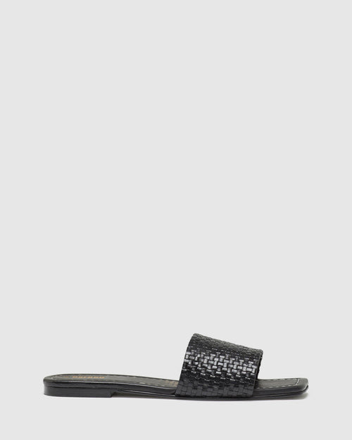 Ayla Woven Leather Slide
