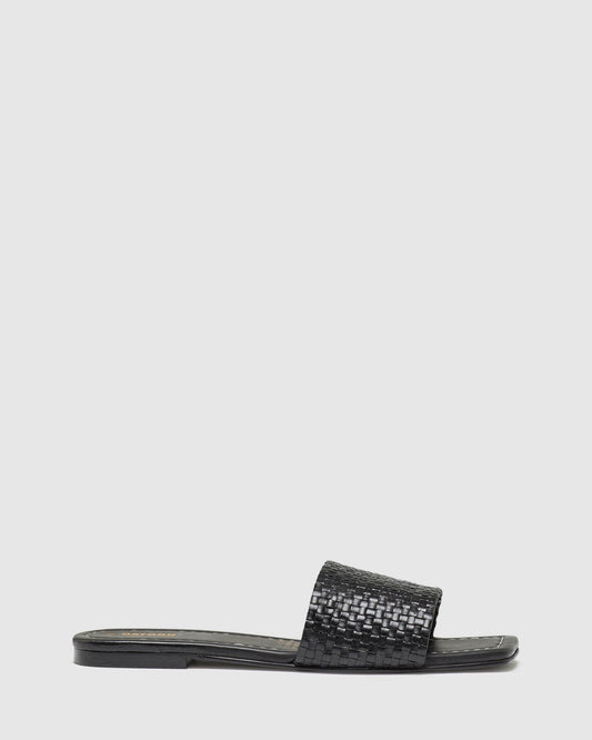 Ayla Woven Leather Slide