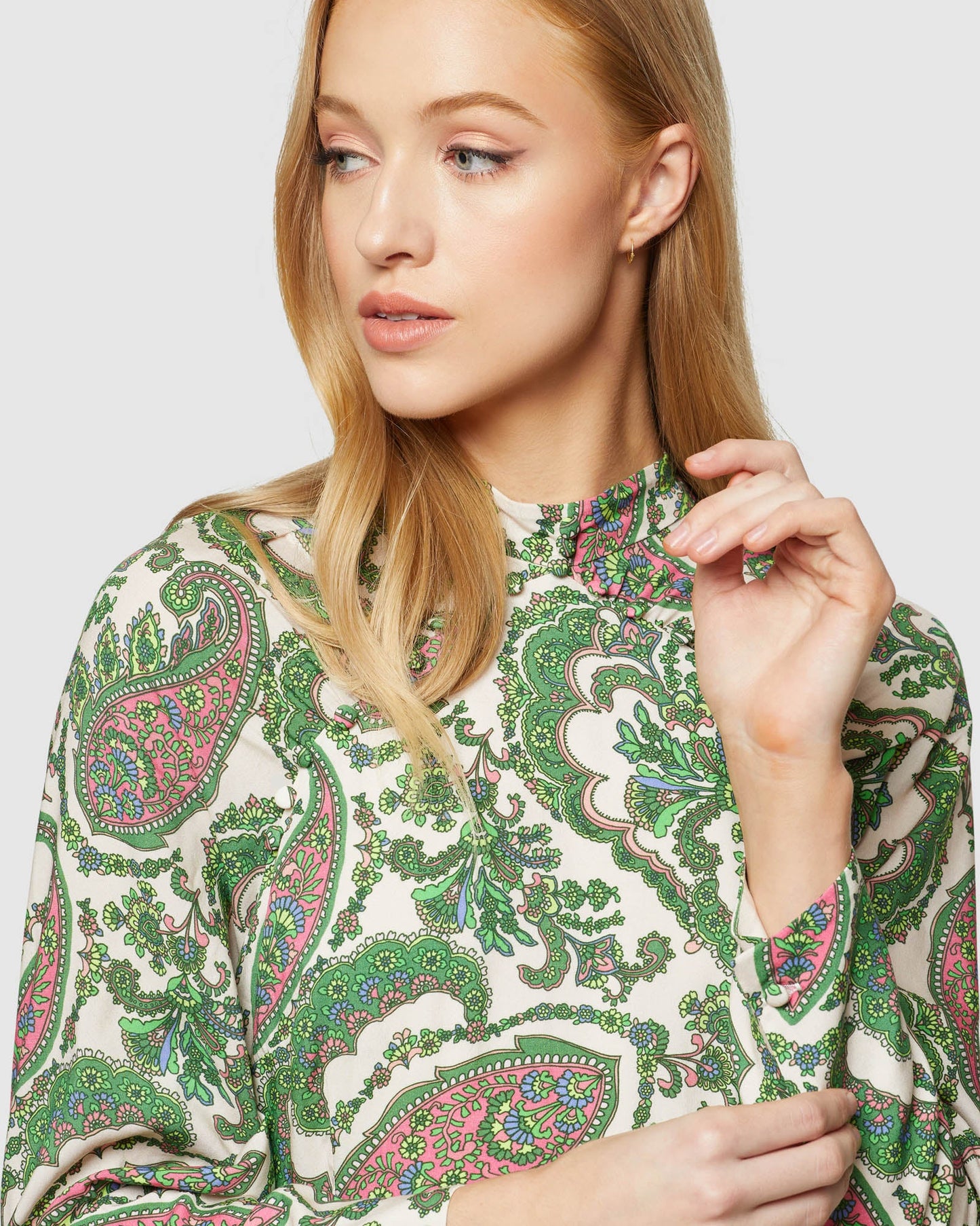 Leila Paisley Printed Mini Dress
