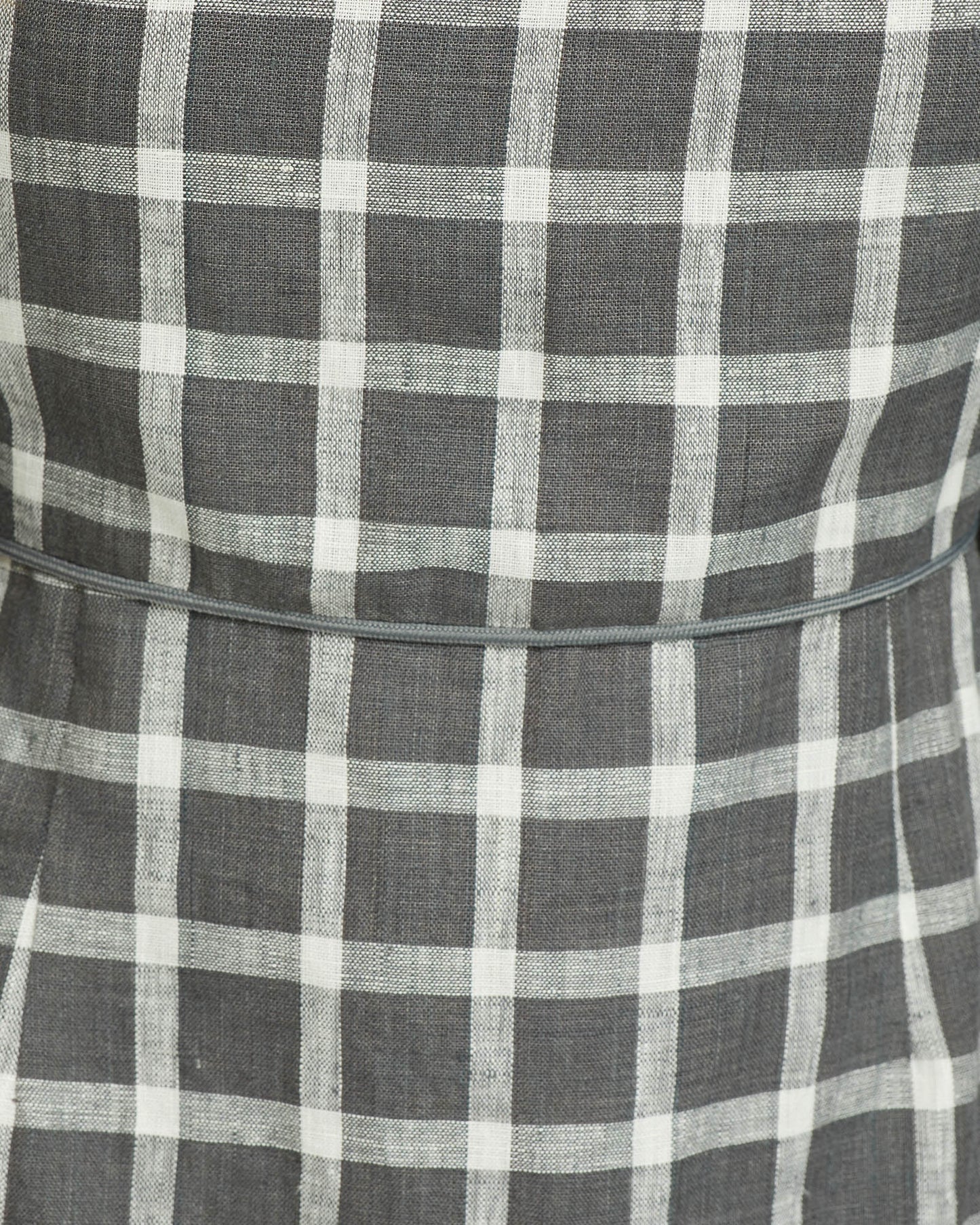 Cilly Check Linen Mini Dress