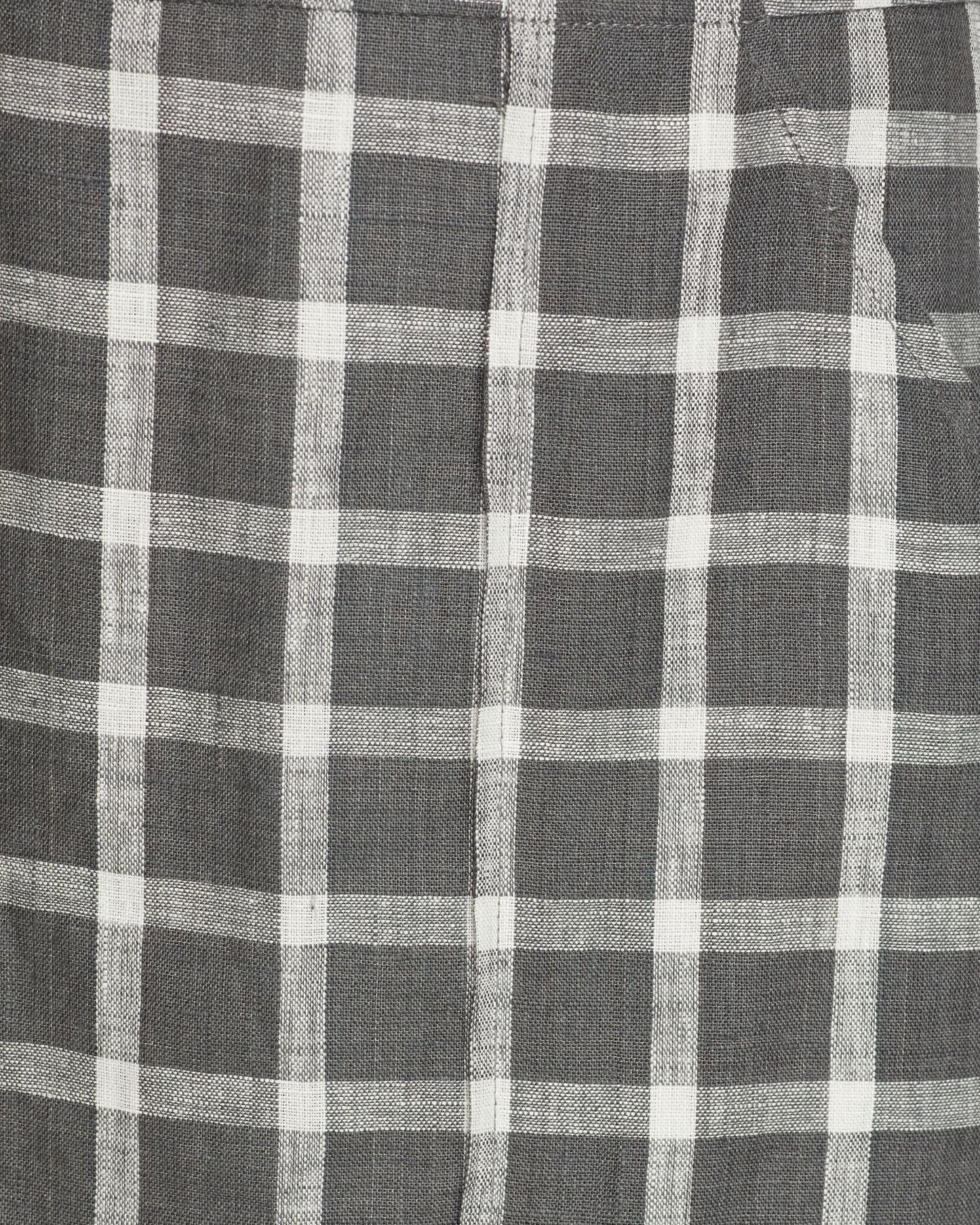 Darcy Check Linen Mini Skirt