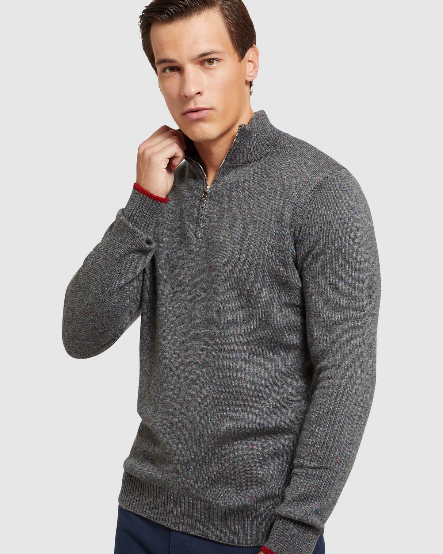 Micky Donegal Zip Collar Knit