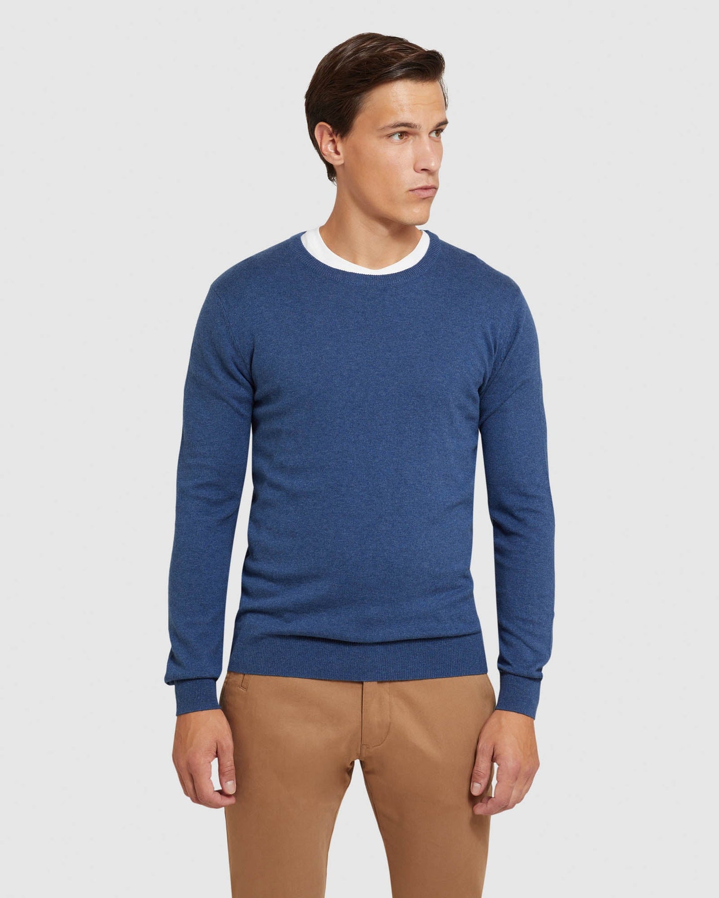 Crew Neck Cotton Cashmere Pullover