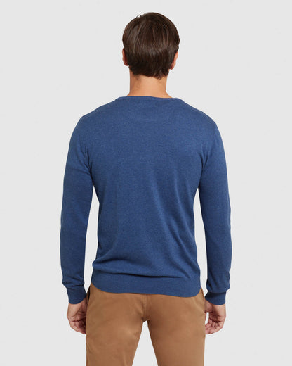 Crew Neck Cotton Cashmere Pullover