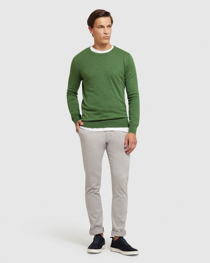 Crew Neck Cotton Cashmere Pullover