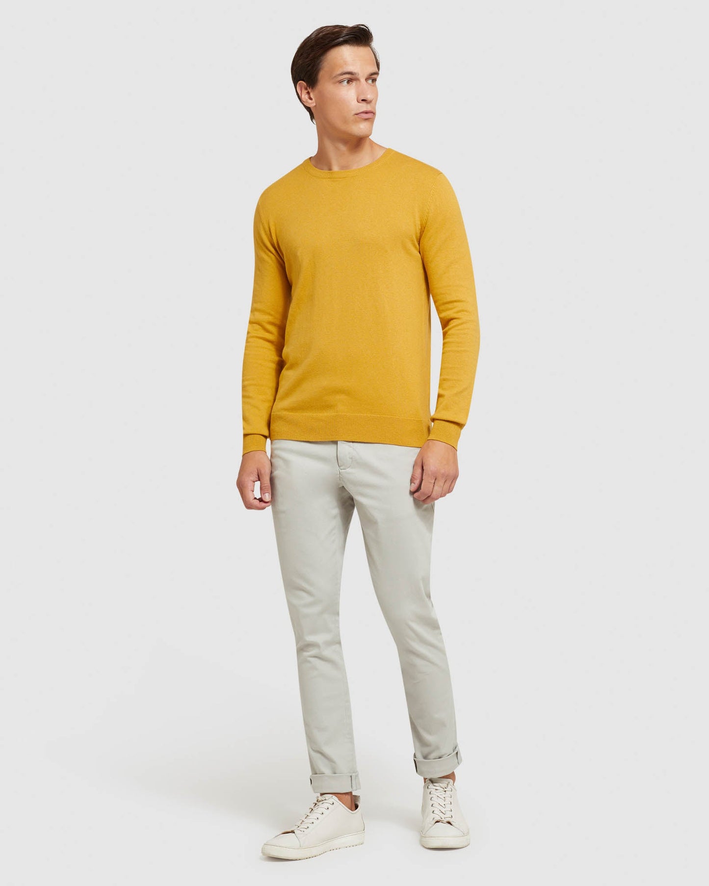 Crew Neck Cotton Cashmere Pullover