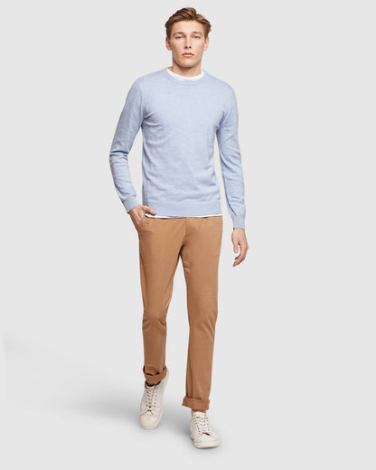 Crew Neck Cotton Cashmere Pullovr