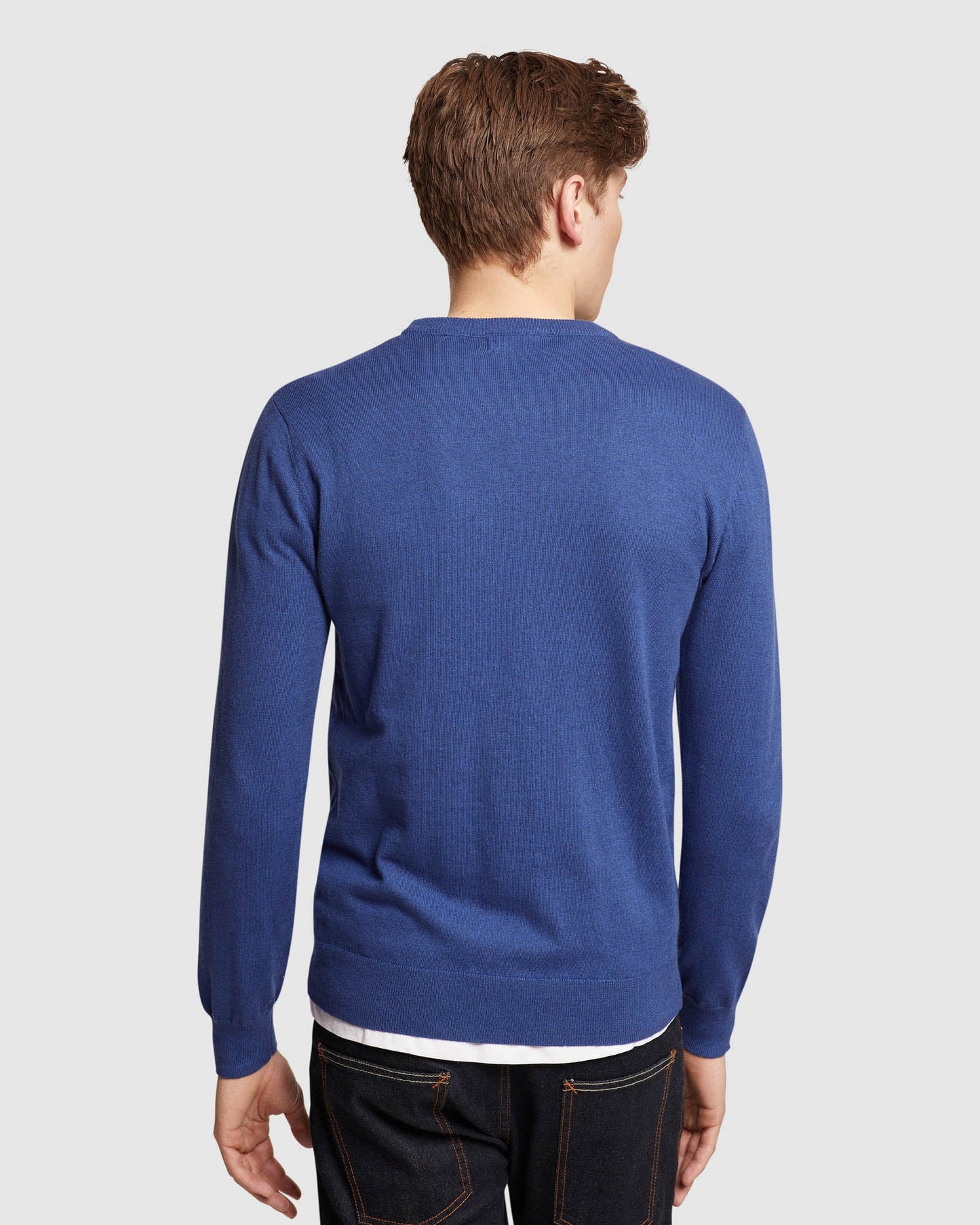 Crew Neck Cotton Cashmere Pullovr