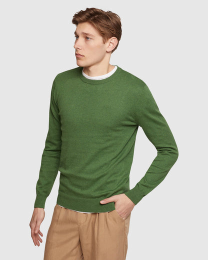 Crew Neck Cotton Cashmere Pullovr