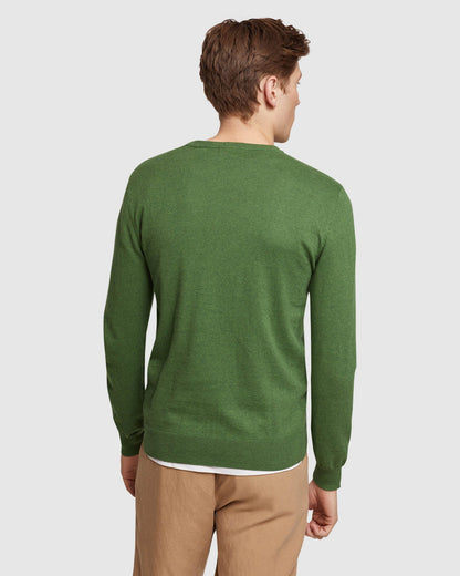 Crew Neck Cotton Cashmere Pullovr