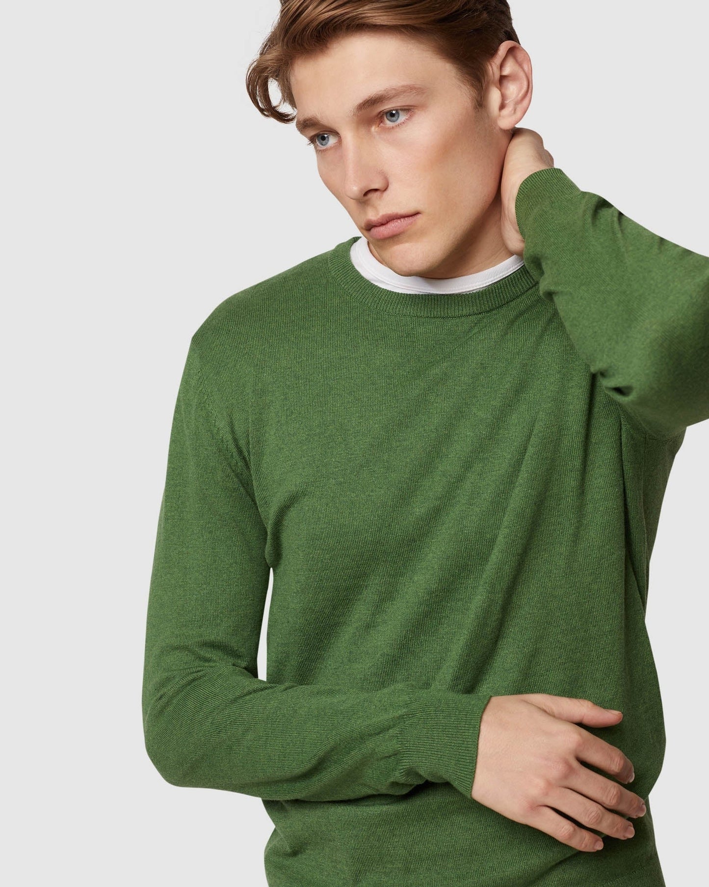 Crew Neck Cotton Cashmere Pullovr