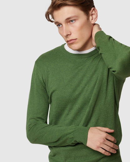 Crew Neck Cotton Cashmere Pullovr