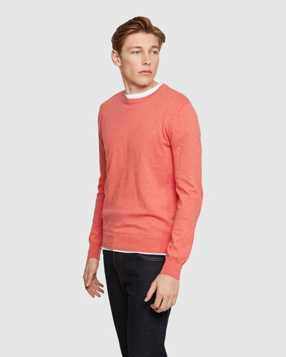 Crew Neck Cotton Cashmere Pullovr
