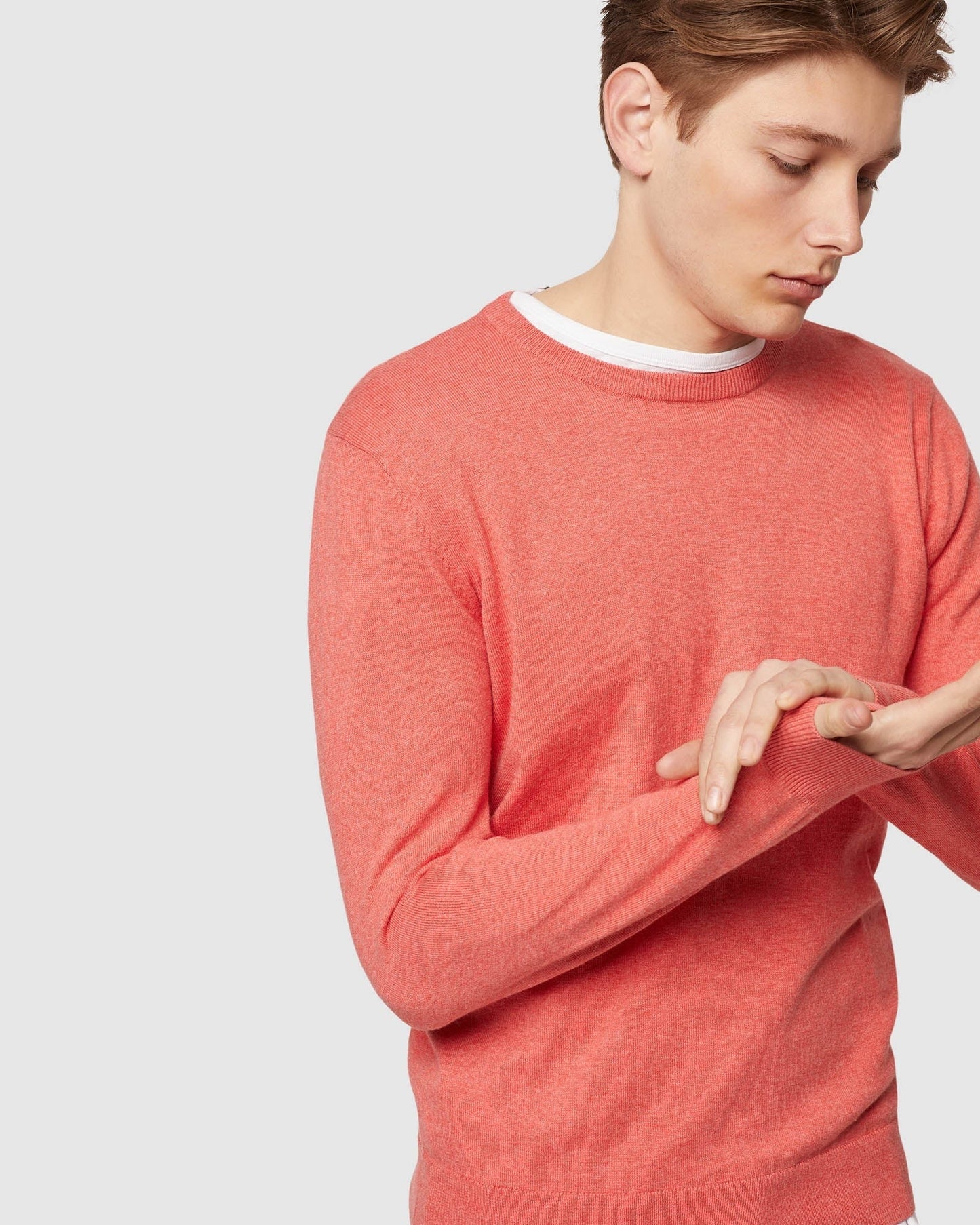 Crew Neck Cotton Cashmere Pullovr