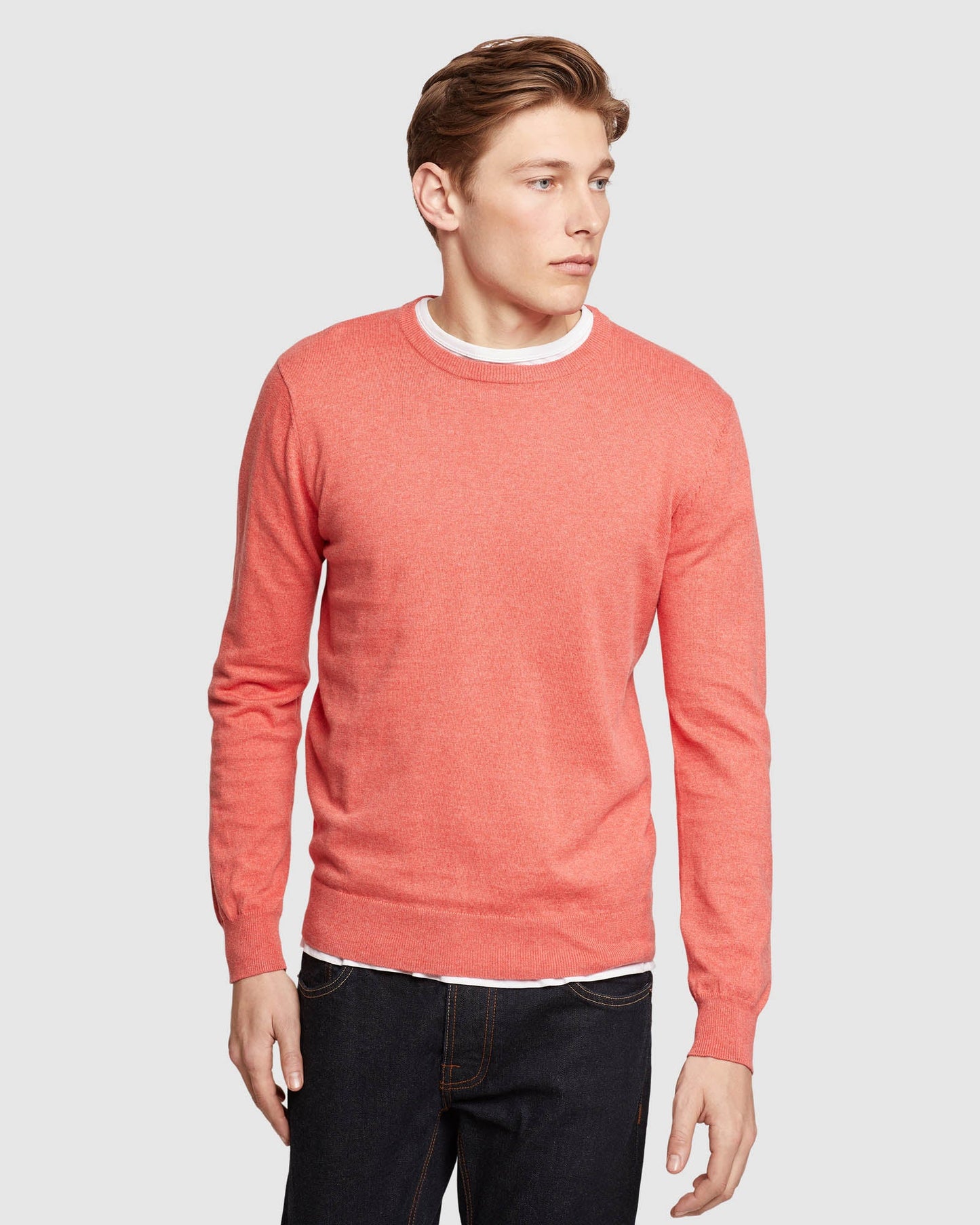 Crew Neck Cotton Cashmere Pullovr