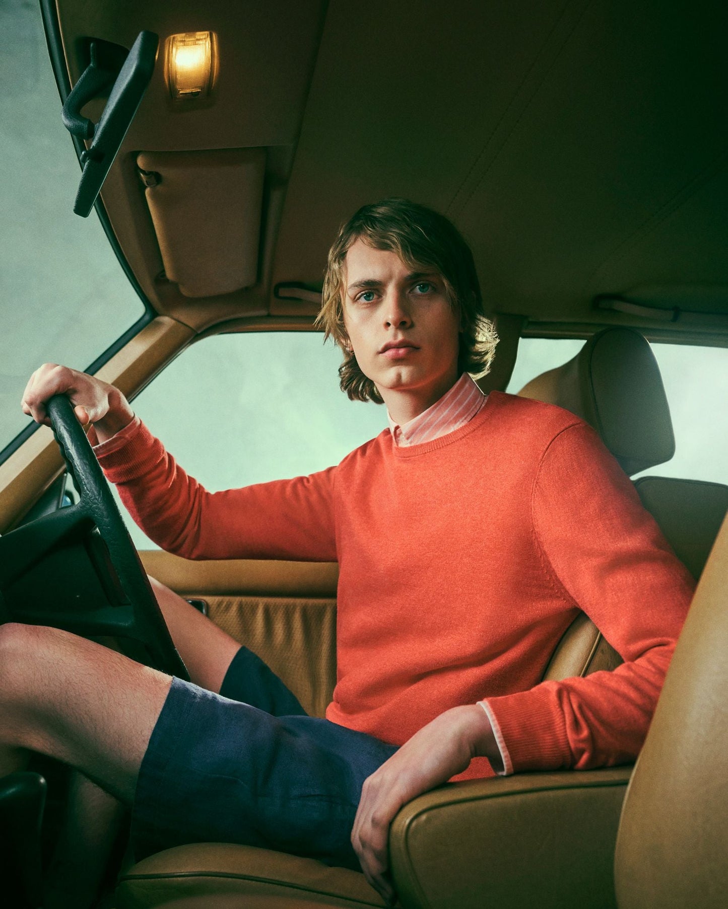 Crew Neck Cotton Cashmere Pullovr