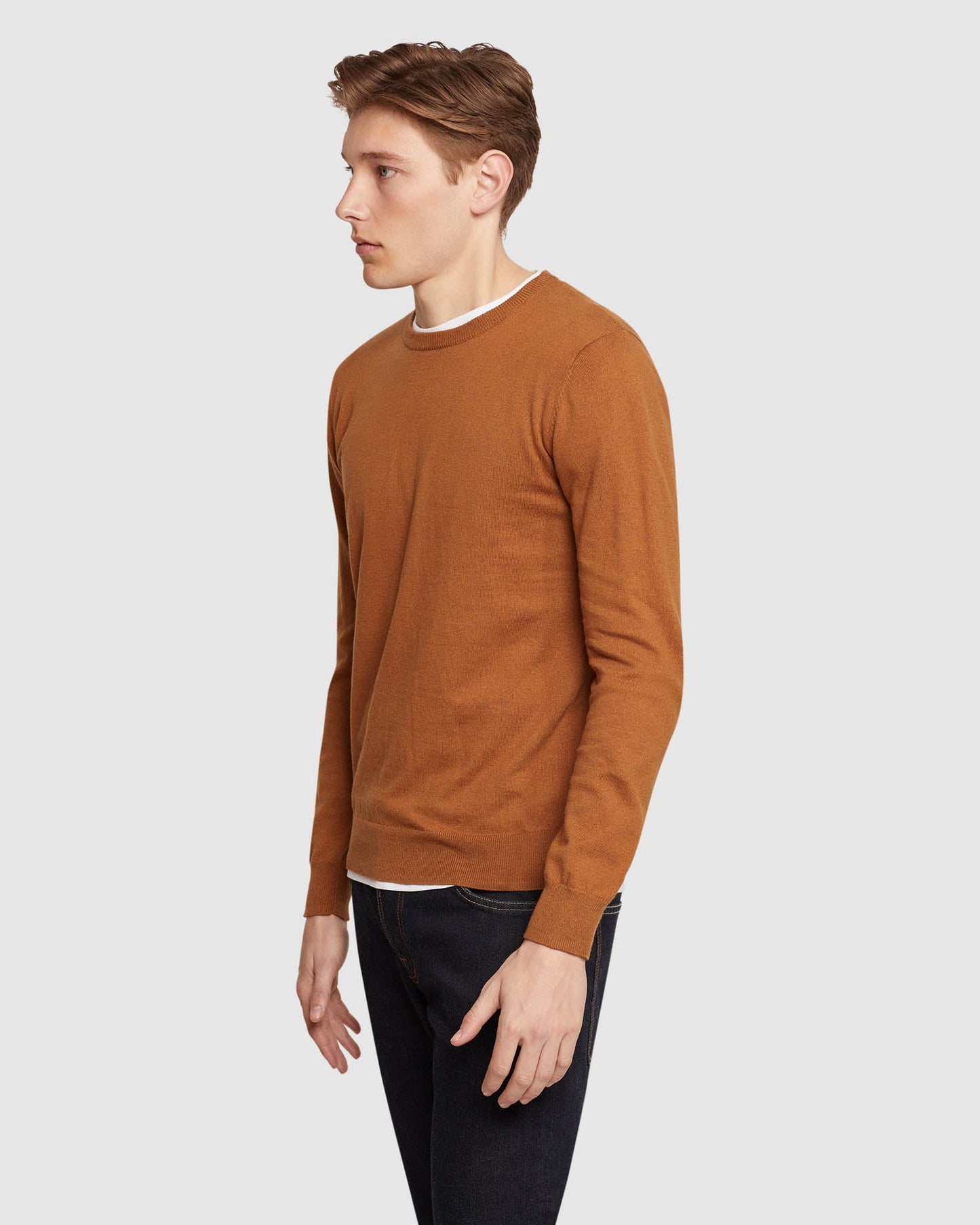 Crew Neck Cotton Cashmere Pullovr