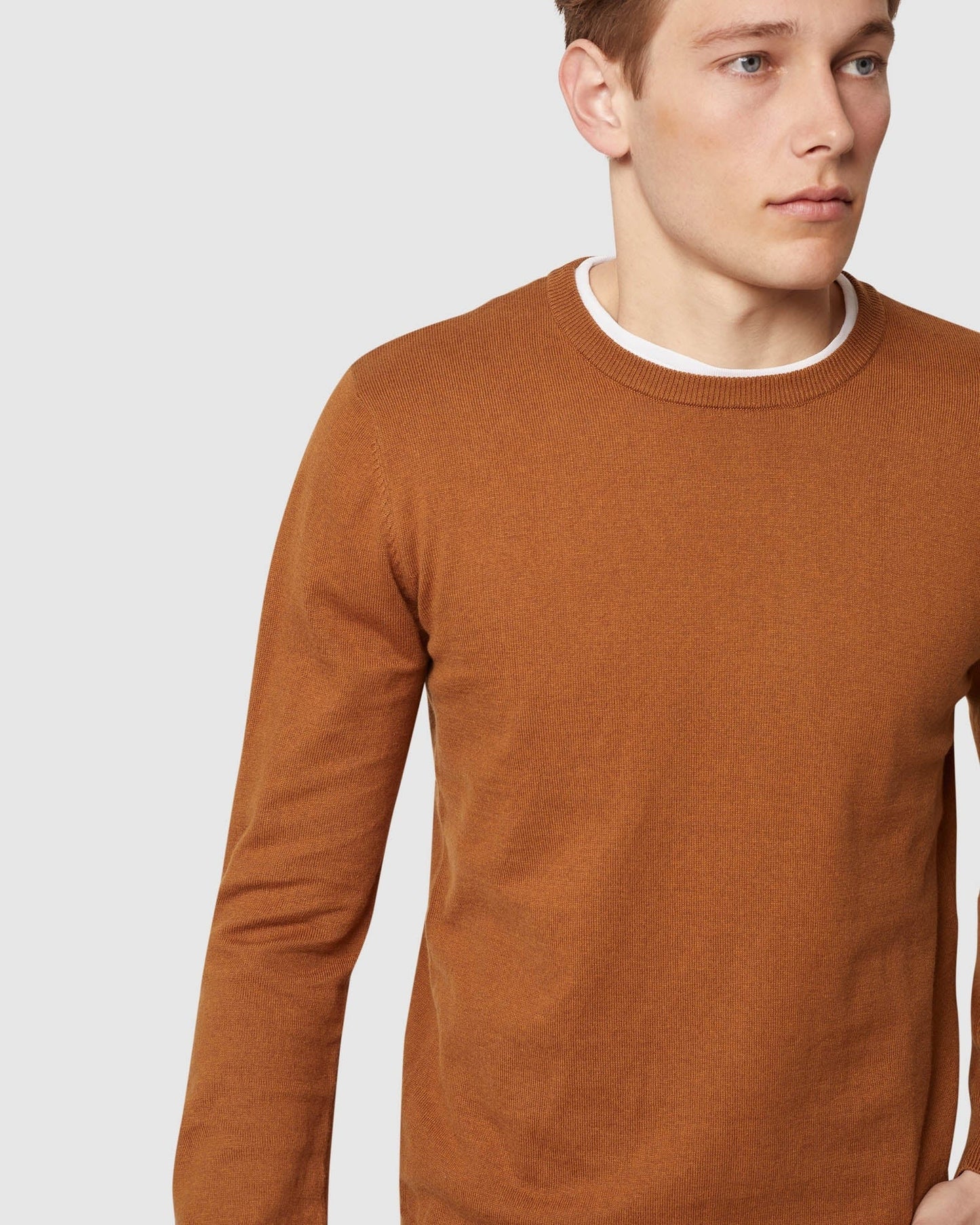 Crew Neck Cotton Cashmere Pullovr