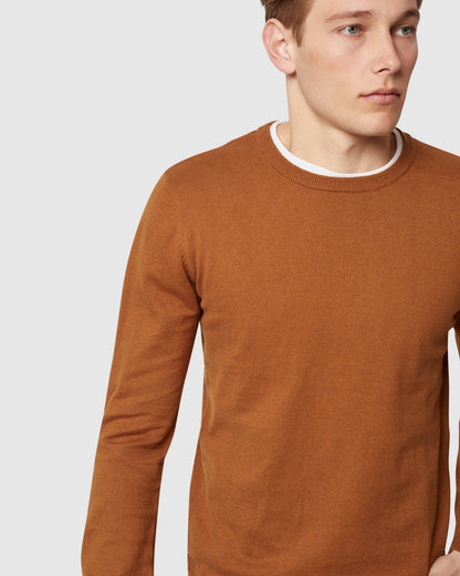 Crew Neck Cotton Cashmere Pullovr