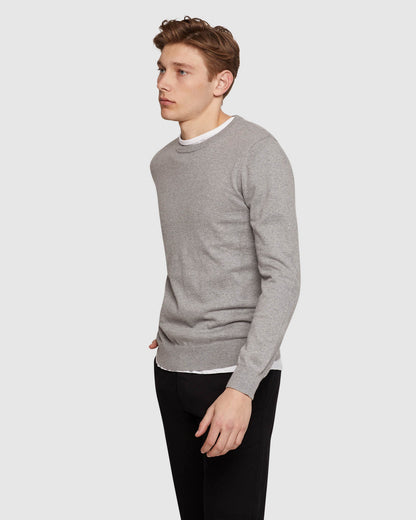 Crew Neck Cotton Cashmere Pullovr