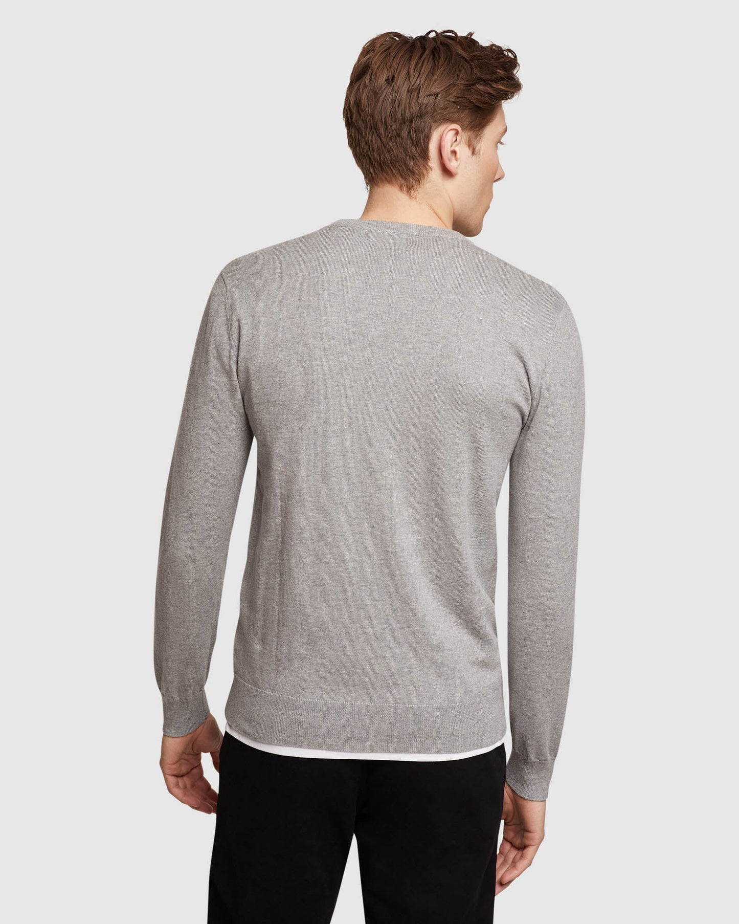 Crew Neck Cotton Cashmere Pullovr