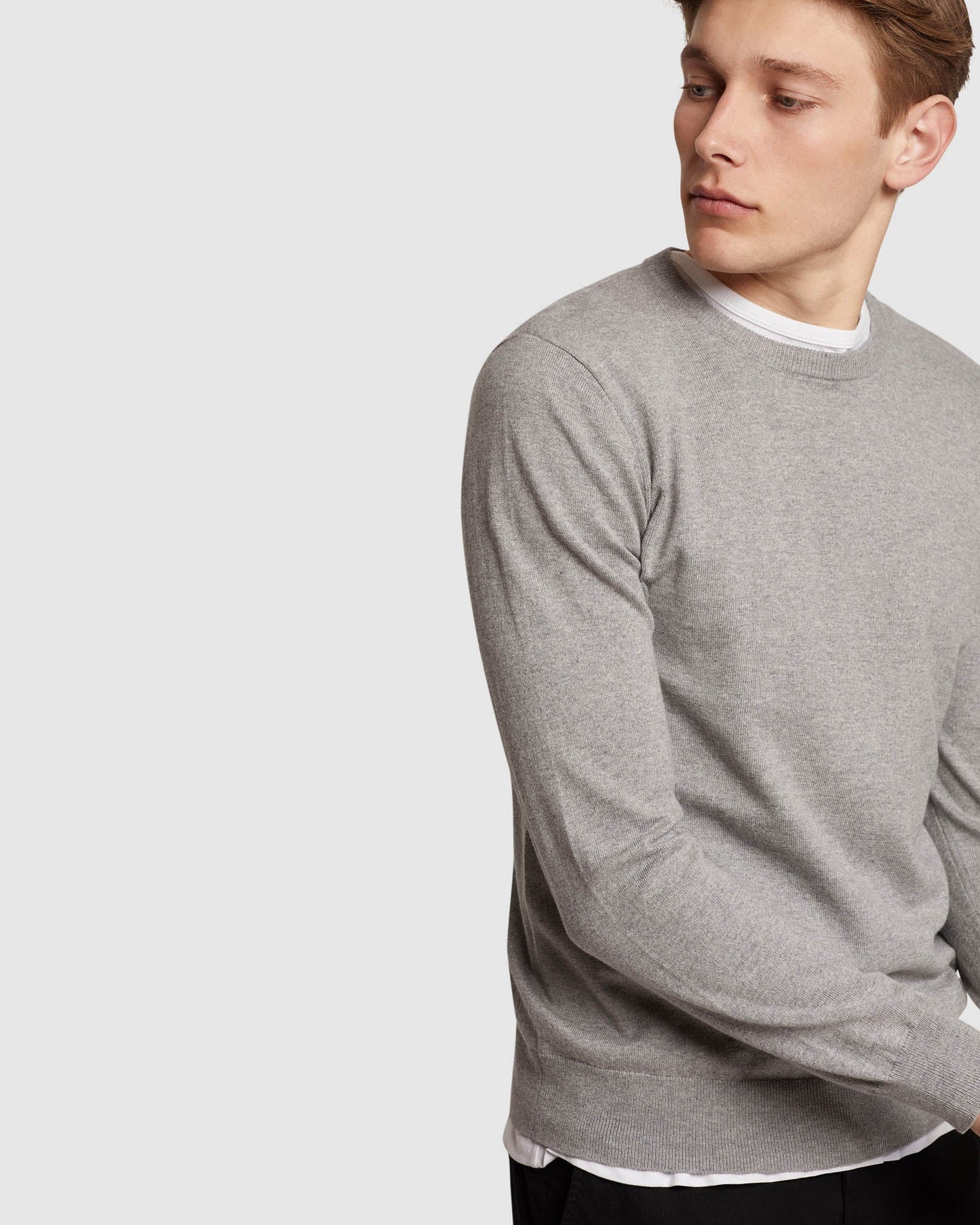 Crew Neck Cotton Cashmere Pullovr