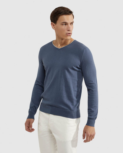 Lenny V Neck Cashmere Blend Pullovr